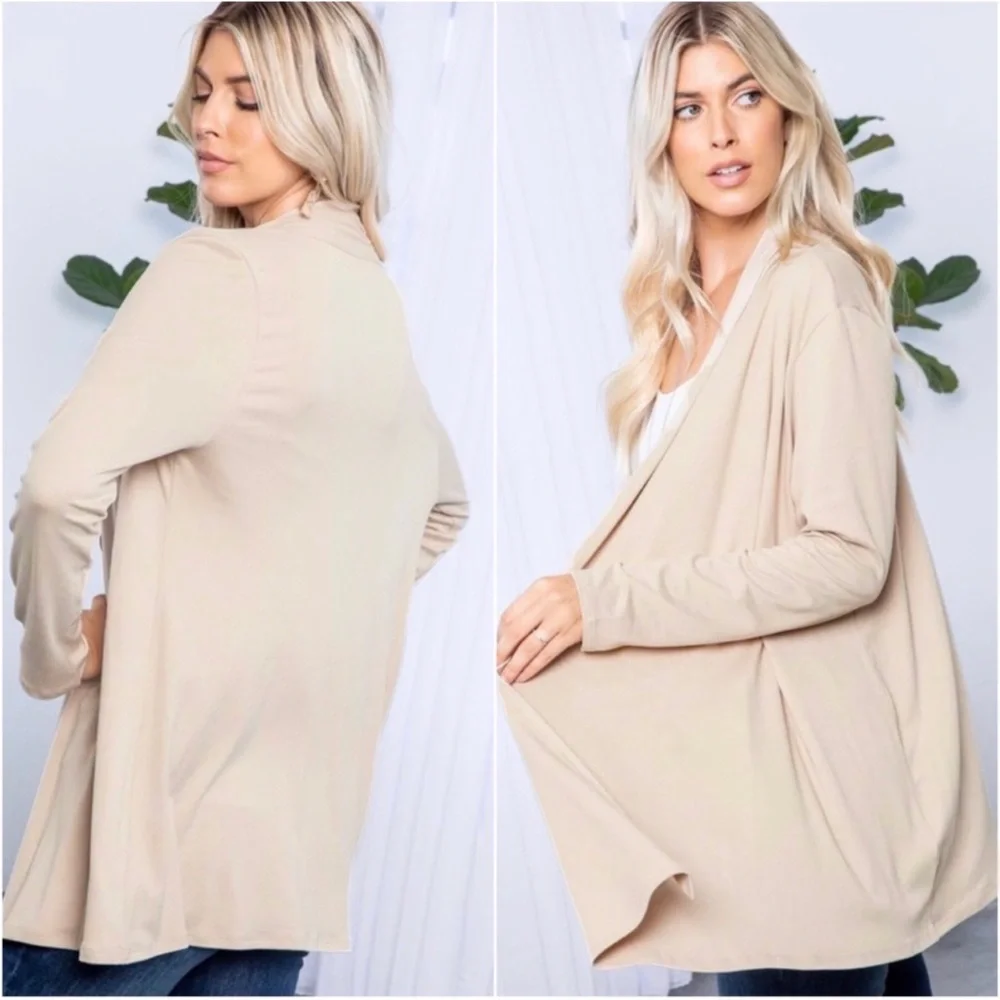 1 LEFT! Butter Soft Women Open Front Versatile Long Sleeve Cardigan Fall Top - Picture 3 of 3